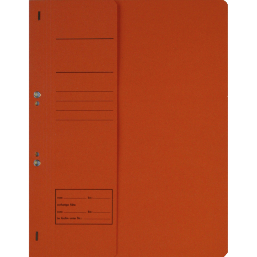 Ösenhefter DIN A4 250g kfm. Heftung Karton halber Vorderdeckel orange,