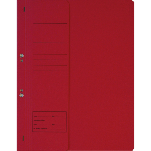 Ösenhefter DIN A4 250g kfm. Heftung Karton halber Vorderdeckel rot,