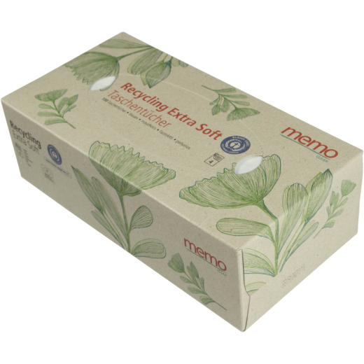 memo Taschentücher Recycling Extra Soft H3458 4lg. 100St., - 446023100