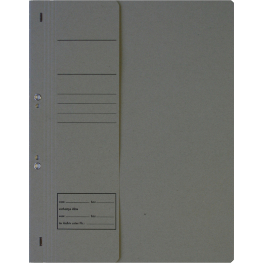Ösenhefter DIN A4 250g kfm. Heftung Karton halber Vorderdeckel grau, - 125402680