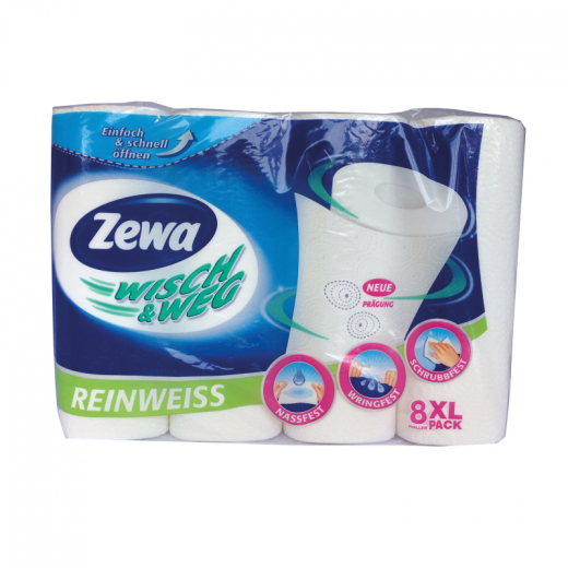 Zewa Küchenrolle Wisch und Weg 42837 2lg. weiß 8 Rl./Pack., - 446011200