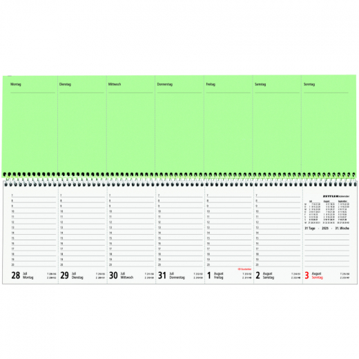 ZETTLER Tischkalender 136-0011 36x10,5cm 1W/2S, - 640051100