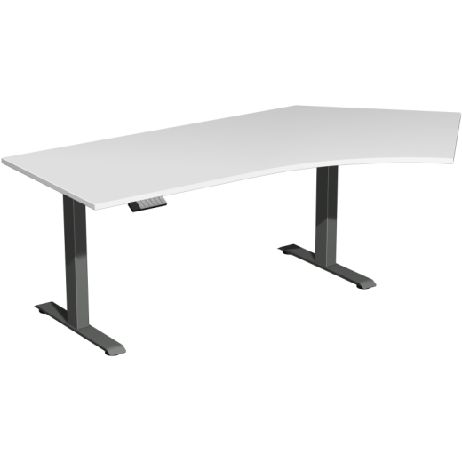 Geramöbel Tisch Elevate Basic 135 re 2166x1130x730-1230mm an/lgr,