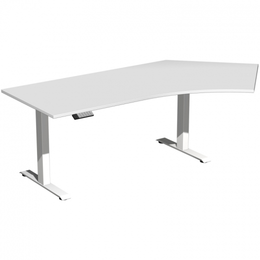 Geramöbel Tisch Elevate Basic 135 re 2166x1130x730-1230mm ws/lgr, - 810070281