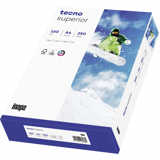 inapa tecno Kopierpapier superior 2100011532 A4 200g 250Bl./Pack., - 110019201