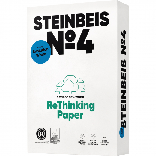 Steinbeis Kopierpapier No.4 ISO 100 K1701666080A A4 500Bl., - 110020101