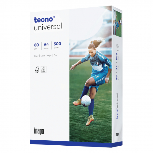 inapa tecno Kopierpaier universal 2100077513 A4 2f gel. 500 Bl., - 110024701