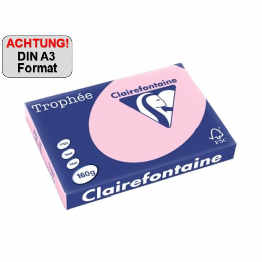 Clairefontaine Kopierpapier 1310C A3 120g rosa 250Bl, - 110083632