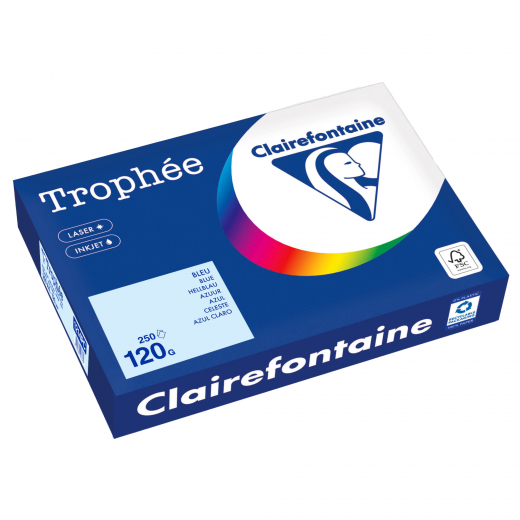 Clairefontaine Kopierpapier 1214PC A4 120g hellblau 250Bl, - 110083852