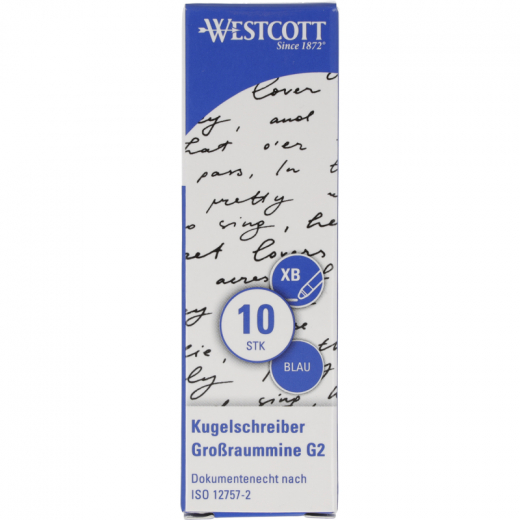 Westcott Kugelschreibermine G2 E-733490 00 Metall bl 10St.,