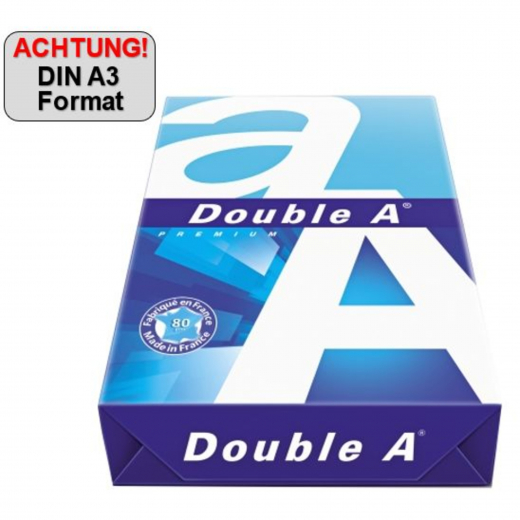 Double A Kopierpapier 522608019992 A3 80g weiß 500Bl., - 110255901