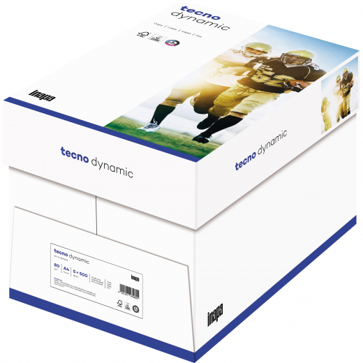 inapa tecno Kopierpapier Dynamic 2100011482 A4 80g 2.500 Bl./Pack., - 110274301