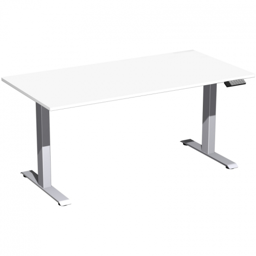 Geramöbel Tisch Elevate Basic 1600x800x730-1230mm si/ws, - 810069401