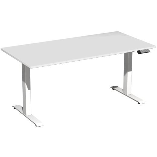 Geramöbel Tisch Elevate Basic 1600x800x730-1230mm ws/lgr,