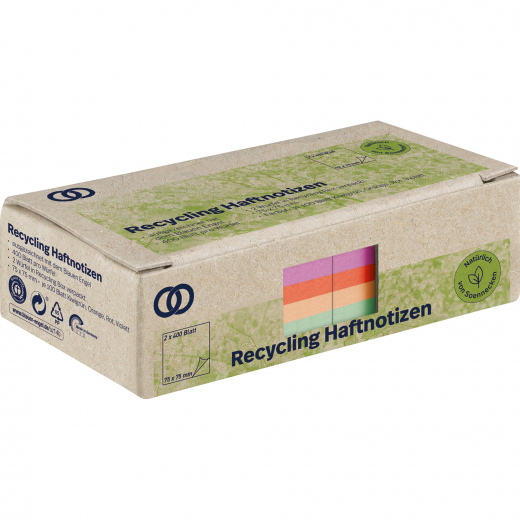 Soennecken Haftnotiz oeco 5873 RC 75x75mm 400Bl. sort. 2St., - 111121899