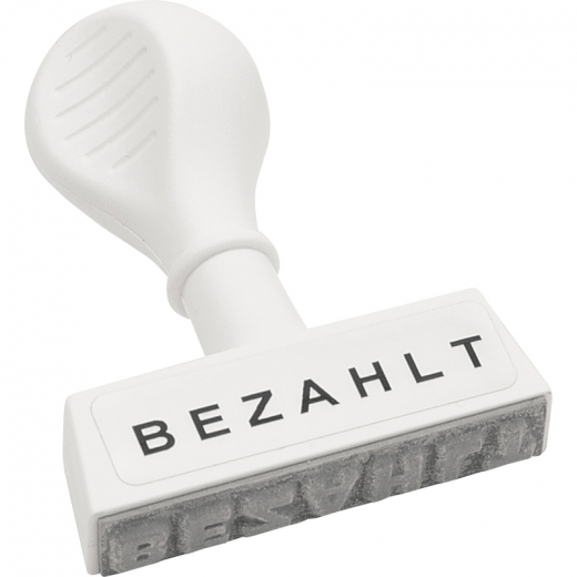 WEDO Textstempel BEZAHLT 1939 45mm Kunststoff weiß,