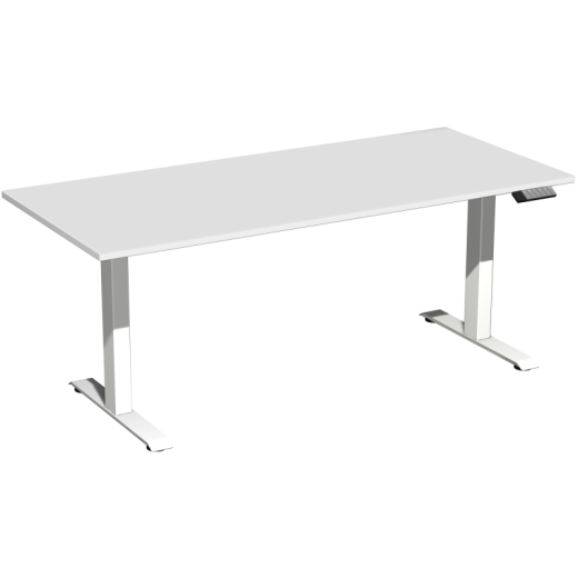 Geramöbel Tisch Elevate Basic 1800x800x730-1230mm ws/lgr,