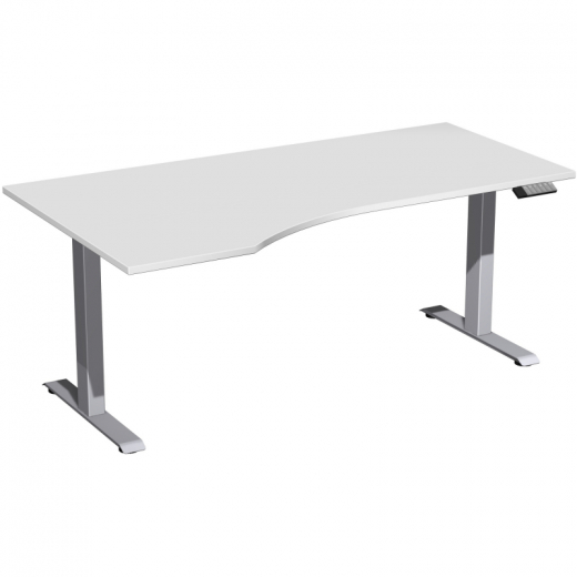 Geramöbel Tisch Elevate Basic li 1800x1000x730-1230mm si/lgr, - 810070681