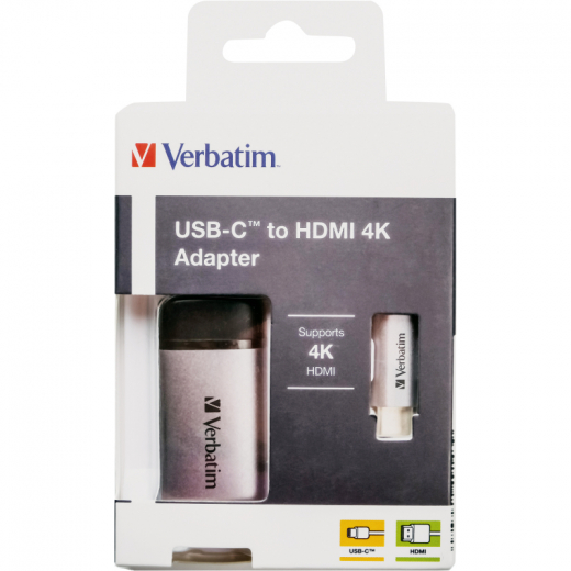 Verbatim USB Hub 49143 USB-C zu HDMI Adapter, - VER49143