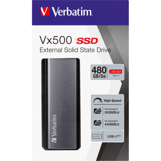 Verbatim SSD 47443 480GB USB3.1 1,8Zoll,