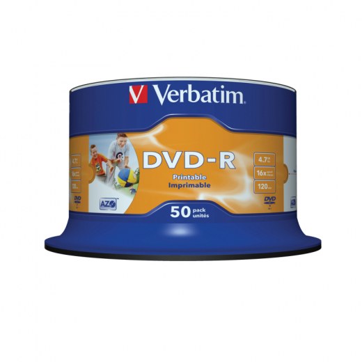 Verbatim DVD-R 43533 16x 4,7GB 120Min. 50 St./Pack., - VER43533