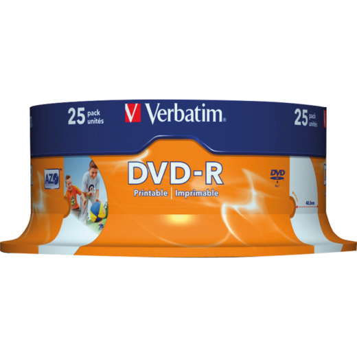 Verbatim DVD-R 43538 16x 4,7GB 120Min. Spindel 25 St./Pack., - 712847