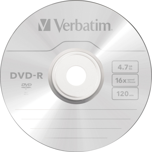 Verbatim DVD-R 43519 16x 4,7GB 120Min. Jewelcase 5 St./Pack., - VER43519