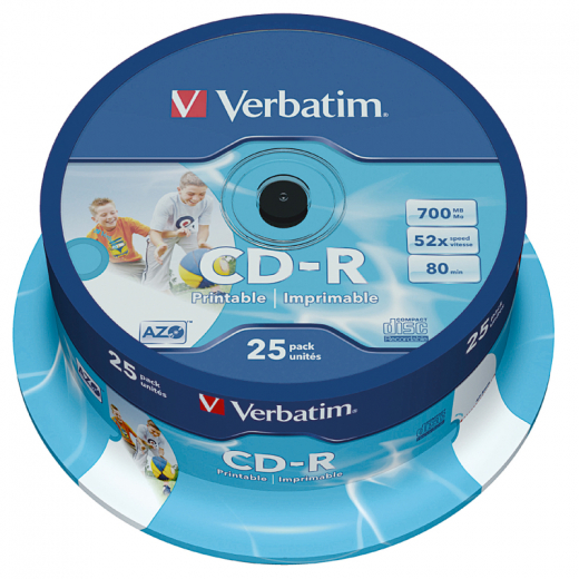 Verbatim CD-R 43439 52x 700MB 80Min. Spindel 25 St./Pack., - VER43439