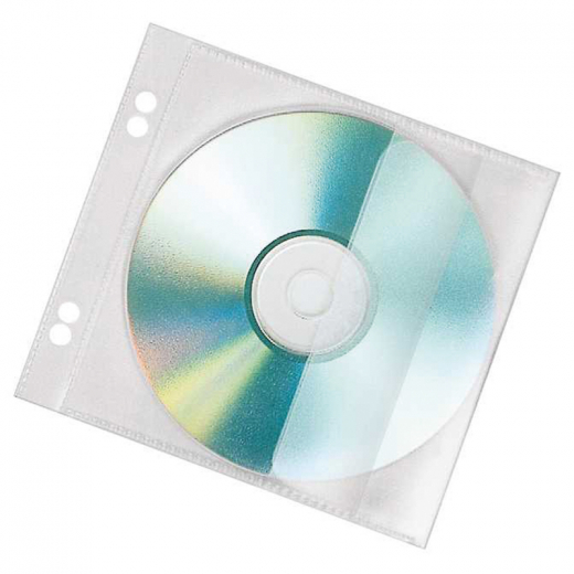 Veloflex CD/DVD Hülle 4366000 f. 1CD PP transparent 10 St./Pack., - VEO4366000