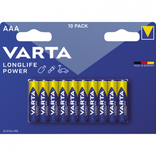 Varta Batterie Longlife Power 4903121461 AAA LR03 10 St./Pack., - VAR04903121461