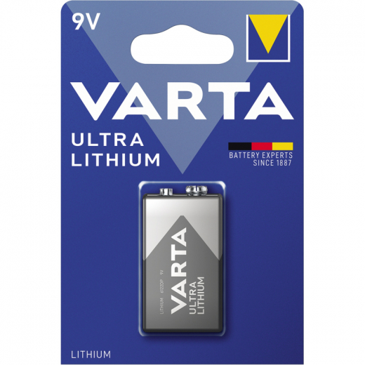 Varta Batterie 6122301401 E-Block 9V 1.200m Ah Lithium, - VAR06122301401