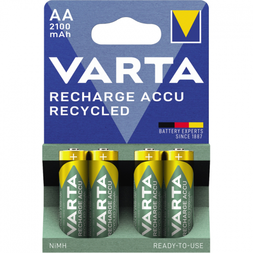 Varta Akku Recycled 56816101404 AA NIMH 2.100mAh 4 St./Pack., - VAR56816101404