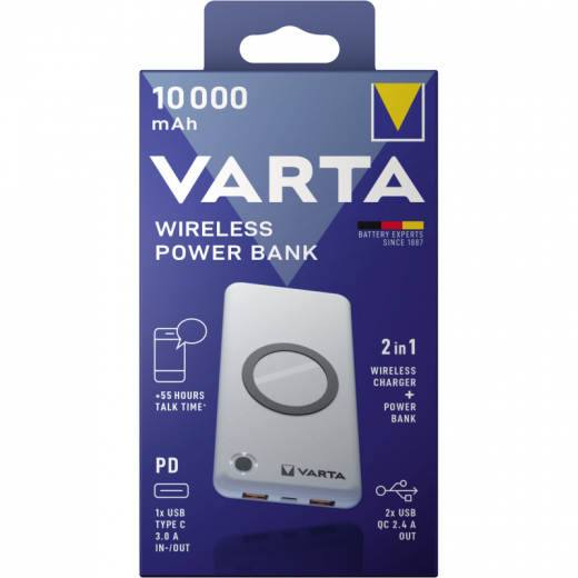 Varta Akku Powerbank 3,7V/10.000mAh Wireless,