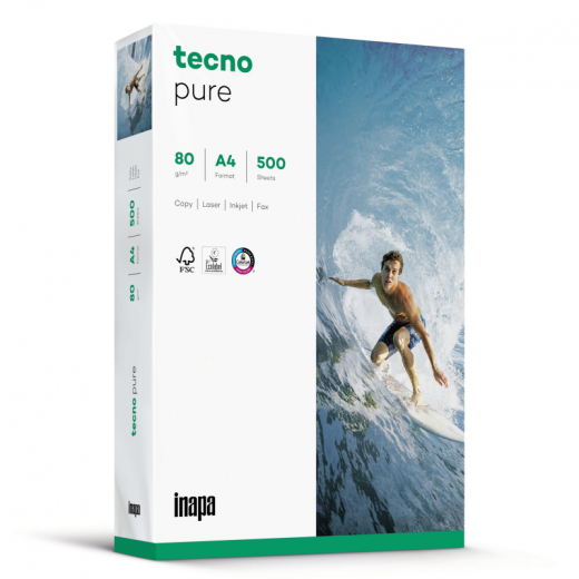 inapa tecno Kopierpapier pure 2100011510 A4 80g 500Bl., - 110023401