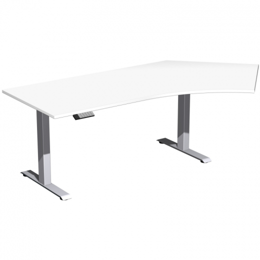 Geramöbel Tisch Elevate Plus 135 re 2166x1130x630-1280mm si/ws, - 810073001