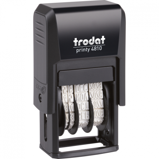 trodat Datumstempel Printy Dater 4810 70381 20x3,8mm grau/schwarz, - TRO4810