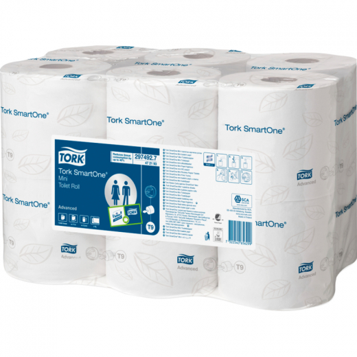 Tork Toilettenpapier Smart One Mini 472193 ws 12 St./Pack., - SCA472193