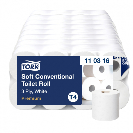 Tork Toilettenpapier Premium 110316 3lagig weiß 8 Rl./Pack., - SCA110316