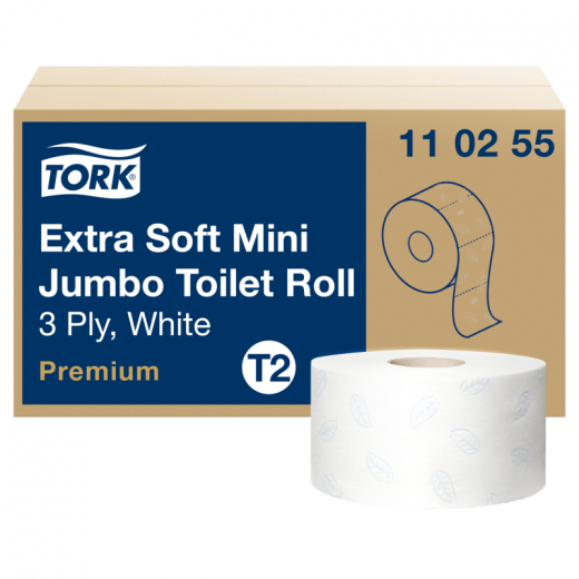 Tork Toilettenpapier Mini Jumbo 110255 3lagig weiß 12 St./Pack., - SCA110255