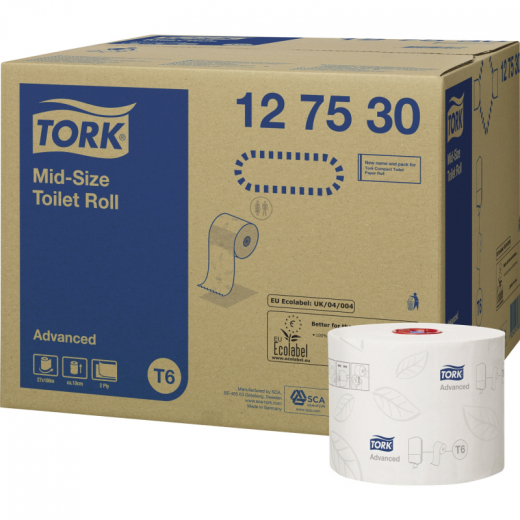 Tork Toilettenpapier Midi T6 127530 2lg 27 St./Pack.,