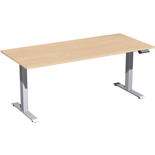 Geramöbel Tisch Elevate Plus 1800x800x630-1280mm si/bu,