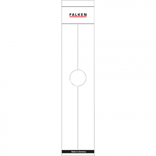 Falken Ordnerrückenschild 11287067 70mm weiß 10 St./Pack., - 120074101