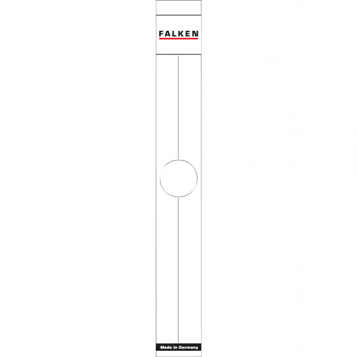 Falken Ordnerrückenschild 11287075 50mm weiß 10 St./Pack., - 120074201