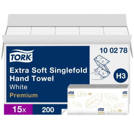 Tork Papierhandtuch Premium 100278 2lagig weiß 3.000 Bl./Pack., - SCA100278