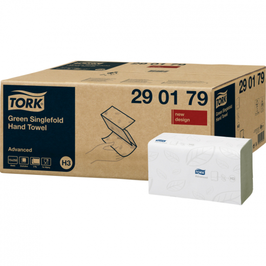 Tork Papierhandtuch Advanced 290179 25x23cm grün 15x250 Bl./Pack., - SCA290179