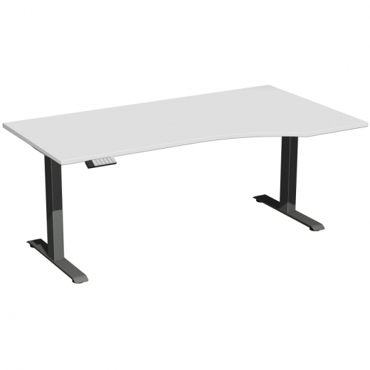 Geramöbel Tisch Elevate Plus re 1800x1000x630-1280mm an/lgr, - 810072281