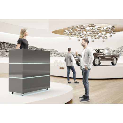 Theke Little Pearl 1.060x1.133x505mm grau,