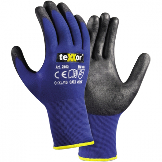 teXXor Handschuh TOUCH 2402_9 Nylon/Strick bl/sw Gr.09, - 195085009