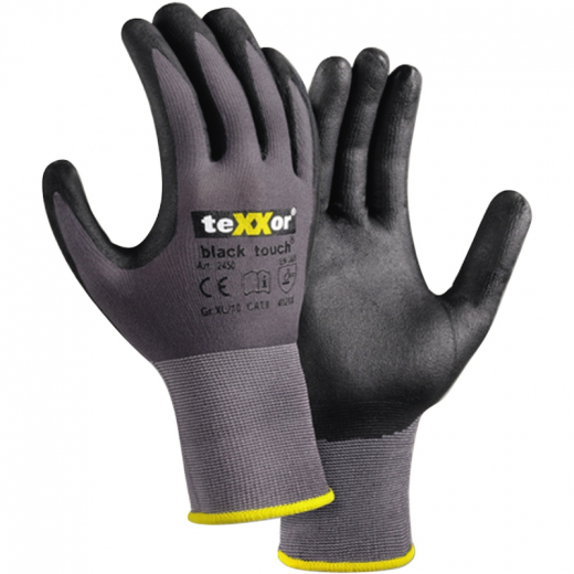 teXXor Handschuh black touch 2450-9 gr/sw Gr.09,