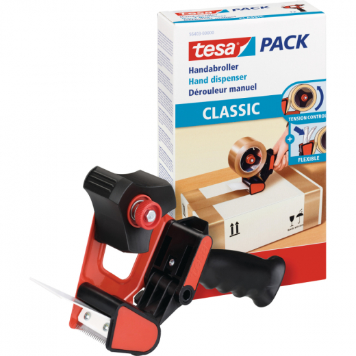 tesa Packbandabroller tesapack 56403-00000 schwarz/rot,